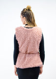 Dusty Pink Faux Fur Vest