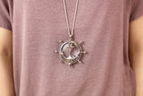 Anchor Mirror Ship Magnifying Glass Necklace