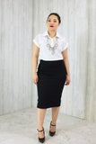 Textured Pencil Skirt