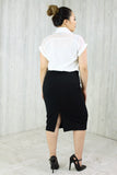 Textured Pencil Skirt