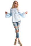 Ruffle Bell Sleeve Blouse