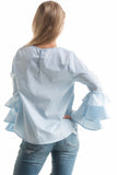 Ruffle Bell Sleeve Blouse