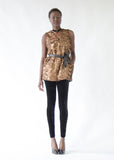 Gold Faux Fur Vest