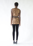 Gold Faux Fur Vest