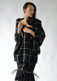 Black Plaid Blanket Scarf