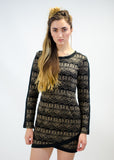 Tribal Print Sweater Dress