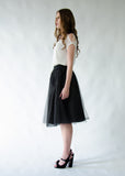 Sparkle Tulle Midi Skirt