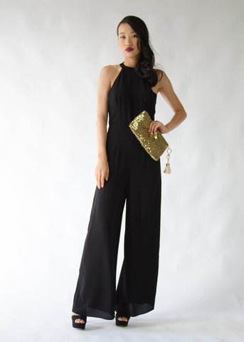 High Neck Wide Leg Jumpsuit