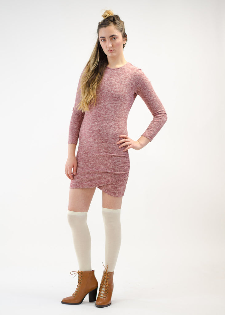 Side Ruched Knit Dress
