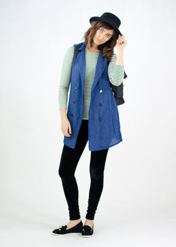 Denim Panel Dress