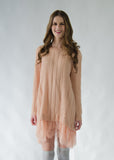 Lace Hem Knit Sweater Dress