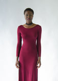 Long Sleeve Side Slit Maxi Dress