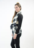 Plaid Cardigan Wrap
