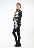 Plaid Cardigan Wrap