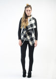 Plaid Cardigan Wrap