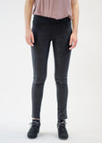 Black Lace Panel Skinny Pants