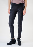 Black Lace Panel Skinny Pants