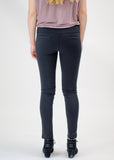 Black Lace Panel Skinny Pants