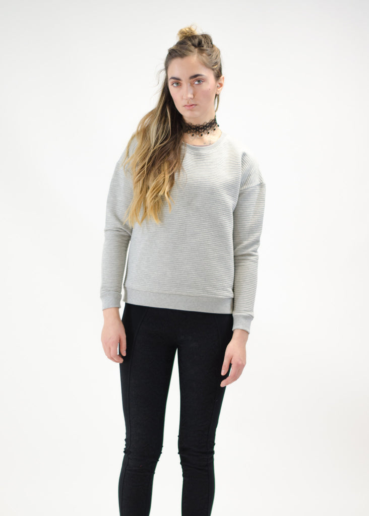 Crew Neck Ribbed Sweater