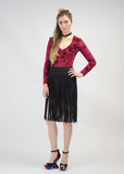 Fringe Suede Skirt