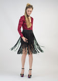 Fringe Suede Skirt