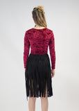 Fringe Suede Skirt