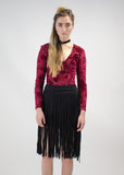 Fringe Suede Skirt