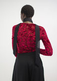 Floral Velvet V Neck Bodysuit