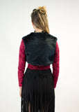 Cropped Faux Fur Vest