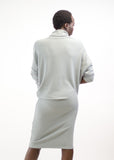 Turtleneck Dolman Midi Dress