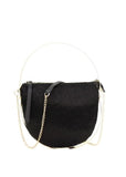 Semi-Circle Faux Fur Crossbody Bag