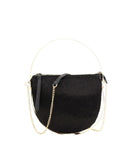 Semi-Circle Faux Fur Crossbody Bag