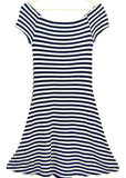 Off Shoulder Stripe Dress