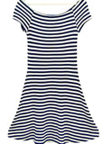 Off Shoulder Stripe Dress