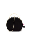 Black Round Clutch Shoulder Bag