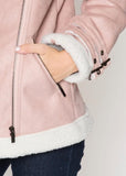 Faux Shearling Suede Rider Jacket