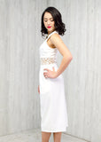 White Lace Panel Jumpsuit