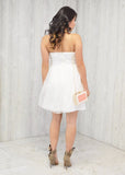 Strapless Ruched Bodice Tulle Dress