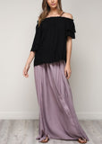 Lilac High Slit Wrap Maxi Skirt