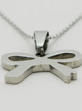 Bowknot Ribbon Stainless Steel Pendant Necklace