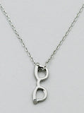 Tiny Glasses Pendant Necklace